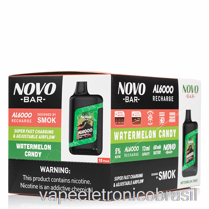 Vape Vaporesso [pacote Com 10] Smok Novo Bar Al6000 Descartável